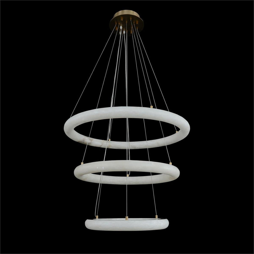 Luca Three-Tier Alabaster Pendant Chandelier - Manorlights