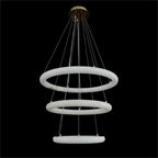 Luca Three-Tier Alabaster Pendant Chandelier - Manorlights