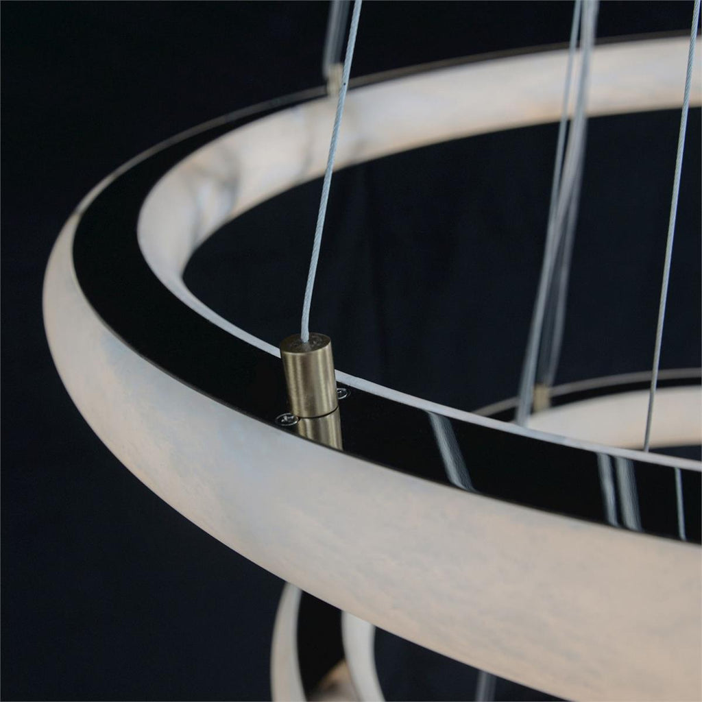 Luca Three-Tier Alabaster Pendant Chandelier - Manorlights