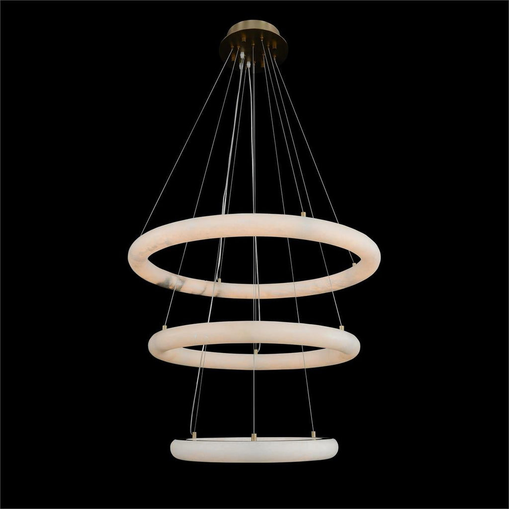 Luca Three-Tier Alabaster Pendant Chandelier - Manorlights