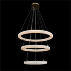 Luca Three-Tier Alabaster Pendant Chandelier - Manorlights