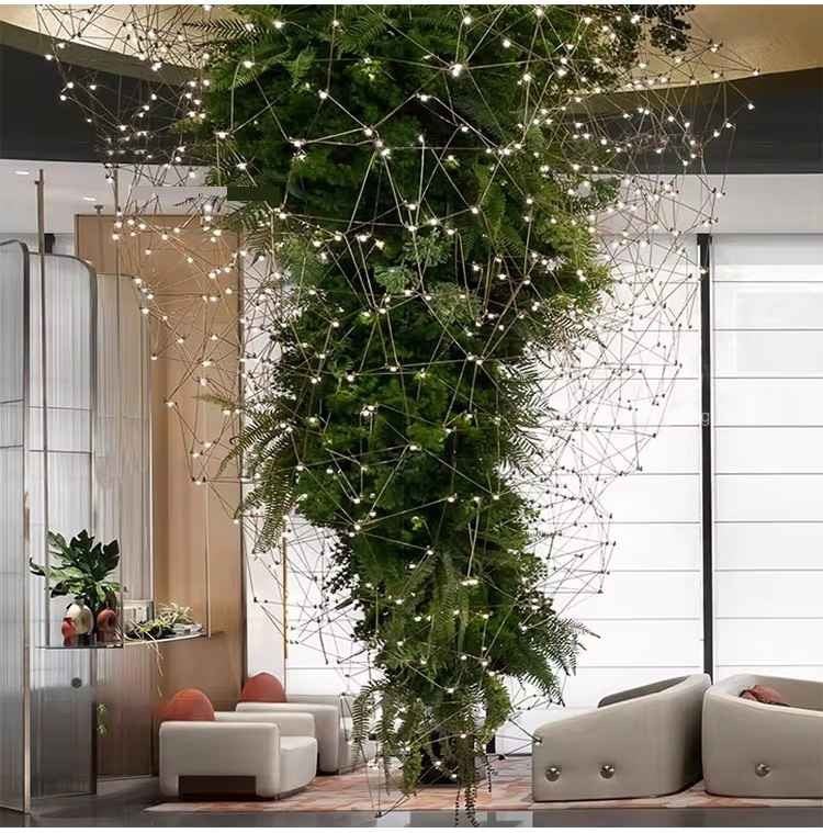 Lucia Tree Branch Chandelier for Foyer - Deep Golden BrownManorlights
