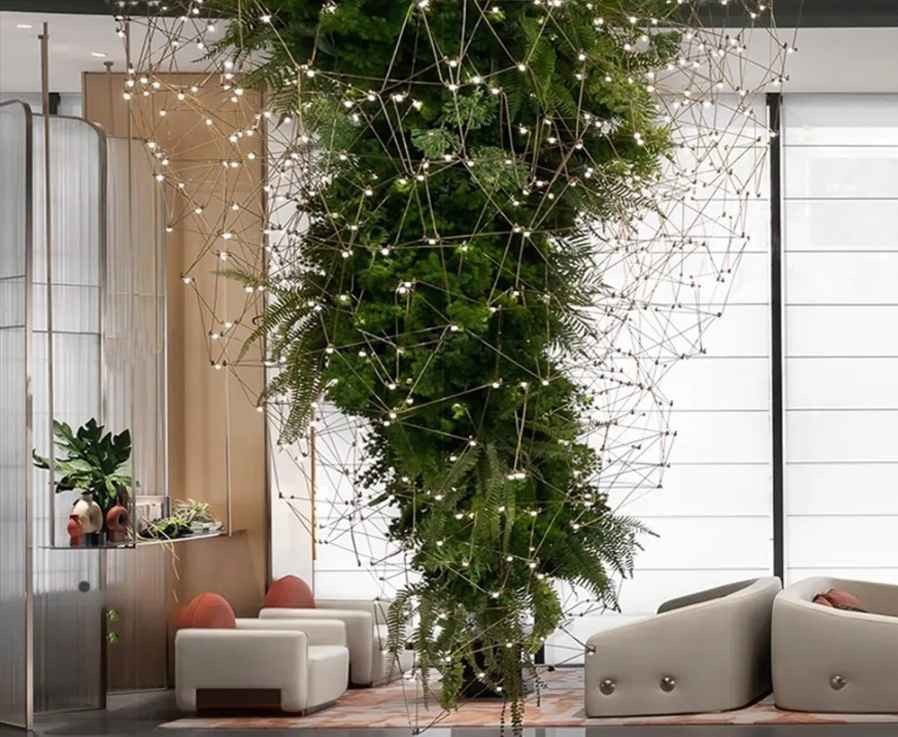 Lucia Tree Branch Chandelier for Foyer - Deep Golden BrownManorlights
