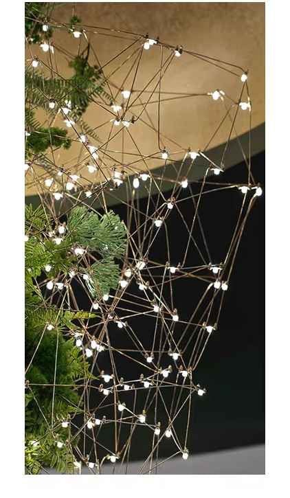 Lucia Tree Branch Chandelier for Foyer - Deep Golden BrownManorlights