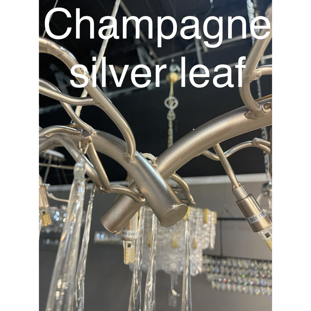 Lukas Oval Branching Brass Linear Teardrop Chandelier - 73" LengthDark Copper - Manorlights