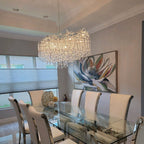 Lukas Oval Branching Brass Linear Teardrop Chandelier - 47" lengthDark Copper - Manorlights