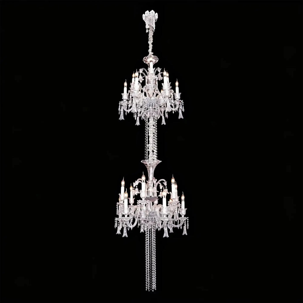 Luxury Dual-Tier Palace Crystal Chandelier - 24 Lights/D32.28"*H90.55"(D82cm*H230cm)Warm LightManorlights