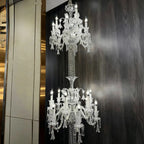 Luxury Dual-Tier Palace Crystal Chandelier - 24 Lights/D32.28"*H90.55"(D82cm*H230cm)Warm LightManorlights