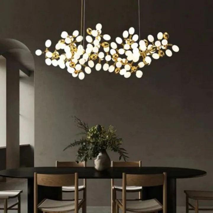 Luxury Escamoles Modern Linear Grape Chandelier - Small: 39.4" LBlushlighting