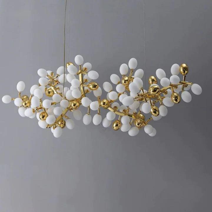 Luxury Escamoles Modern Linear Grape Chandelier - Small: 39.4" LBlushlighting
