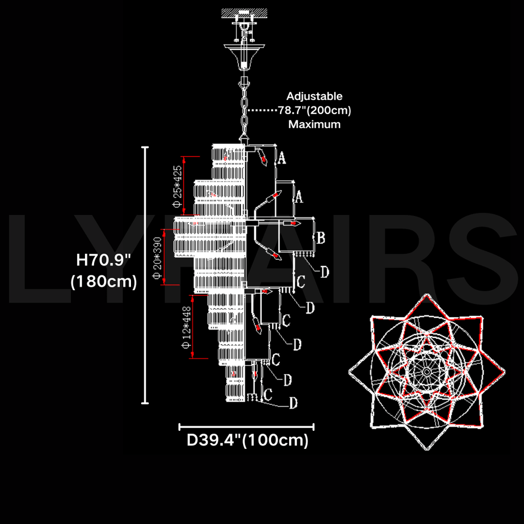 Luxury Extra Large Plaza Multi-Tier Crystal Chandelier For Hotel Hall / 2 Story Foyer / High Ceiling Living Room-Chandeliers-Manolights-Manolights