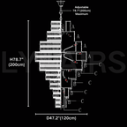Luxury Extra Large Plaza Multi-Tier Crystal Chandelier For Hotel Hall / 2 Story Foyer / High Ceiling Living Room-Chandeliers-Manolights-Manolights