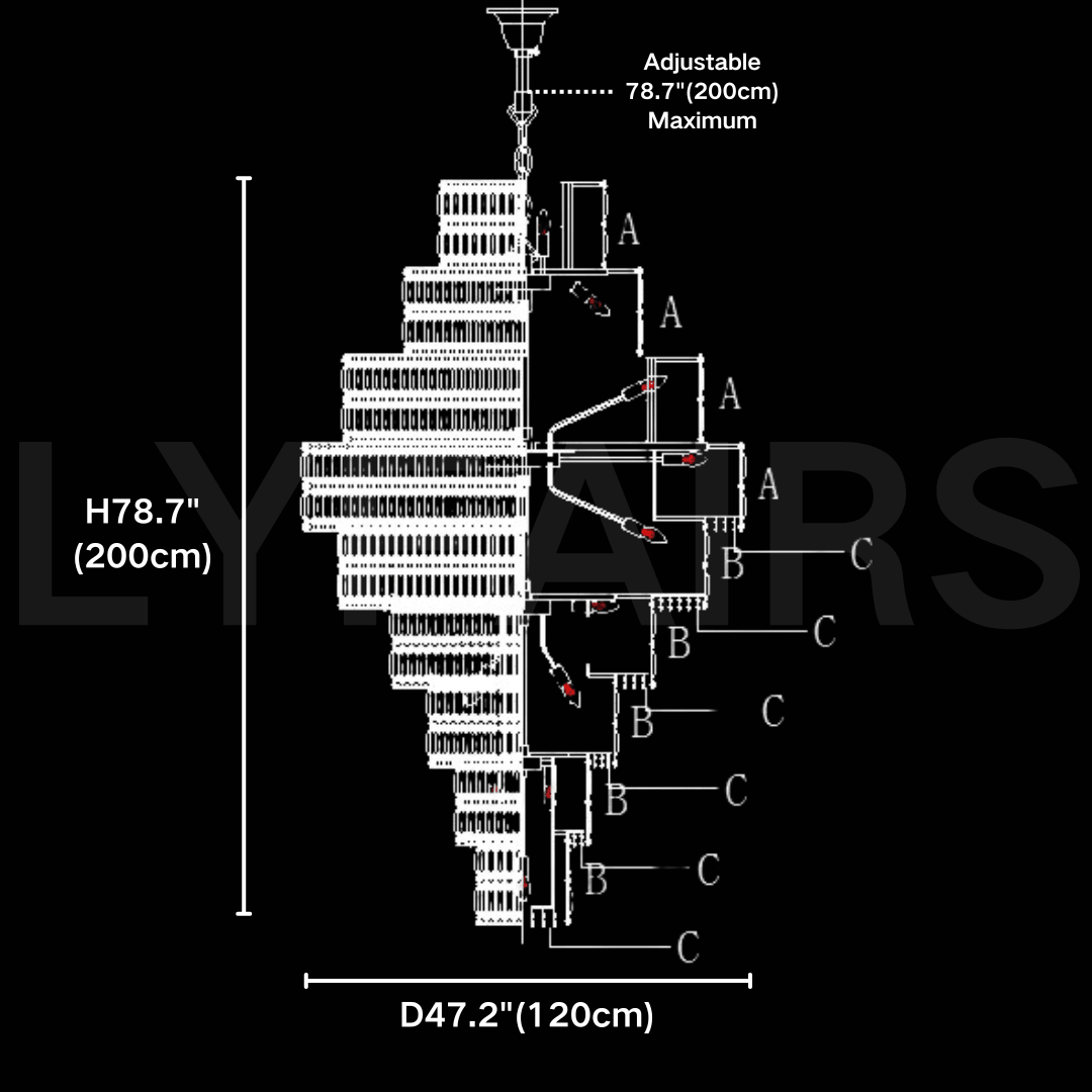 Luxury Extra Large Plaza Multi-Tier Crystal Chandelier For Hotel Hall / 2 Story Foyer / High Ceiling Living Room-Chandeliers-Manolights-Manolights