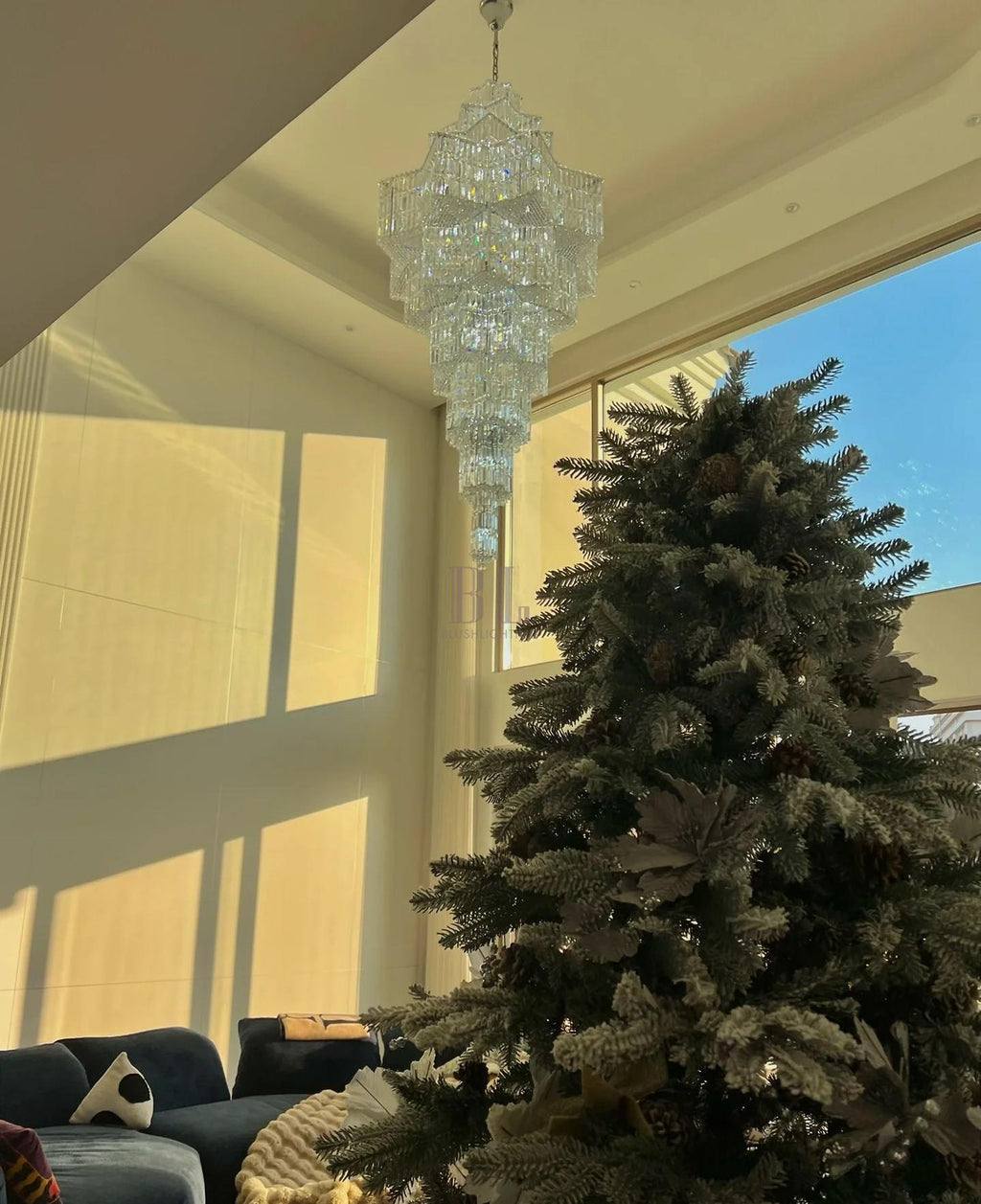Luxury Extra Large Plaza Multi-Tier Crystal Chandelier For Hotel Hall / 2 Story Foyer / High Ceiling Living Room-Chandeliers-Manolights-Manolights