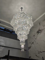 Luxury Extra Large Plaza Multi-Tier Crystal Chandelier For Hotel Hall / 2 Story Foyer / High Ceiling Living Room-Chandeliers-Manolights-Manolights