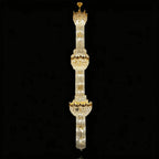 Luxury Majesty Grand Crown Top Cascading Long Tiered Crystal Chandelier - D19.7"*H113.4" (D50cm*H288cm)Warm LightManorlights