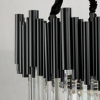 Luxury Modern Living Room Black Crystal Light Fixture - W17.7‘’×H15''Manorlights