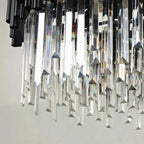 Luxury Modern Living Room Black Crystal Light Fixture - W17.7‘’×H15''Manorlights