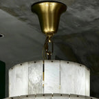 Luxury Sculpted Pyramid-Tier Alabaster Chandelier for High Ceiling - D48.03"*H44.09"(D122cm*H112cm)/85kgWarm Light 3000KManorlights