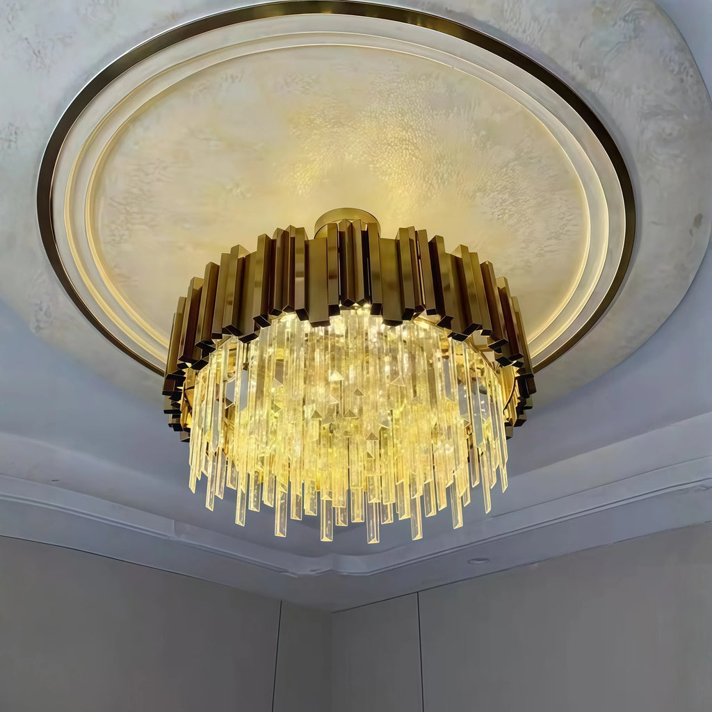 Astra Gold/Chrome Crystal Chandelier for Living Room & Dining Room-Crystal Chandelier-Manorlights