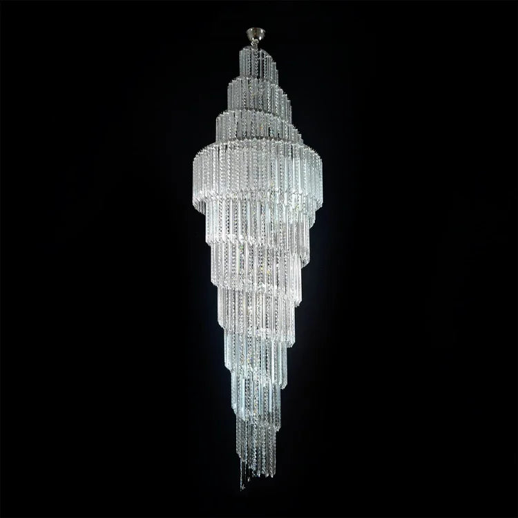 Luxury Spiral Crystal Chandelier for High-ceiling/Foyer/Staircase-Chandeliers-Manorlights