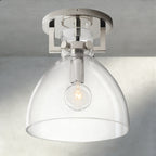 Machinist Glass Cloche Flushmount-Flush Mount-Manorlights