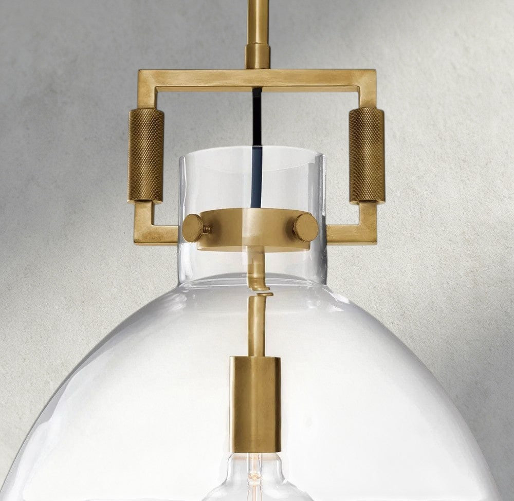 Machinist Glass Cloche Pendant 10", 14", 18"-pendant light-Manorlights