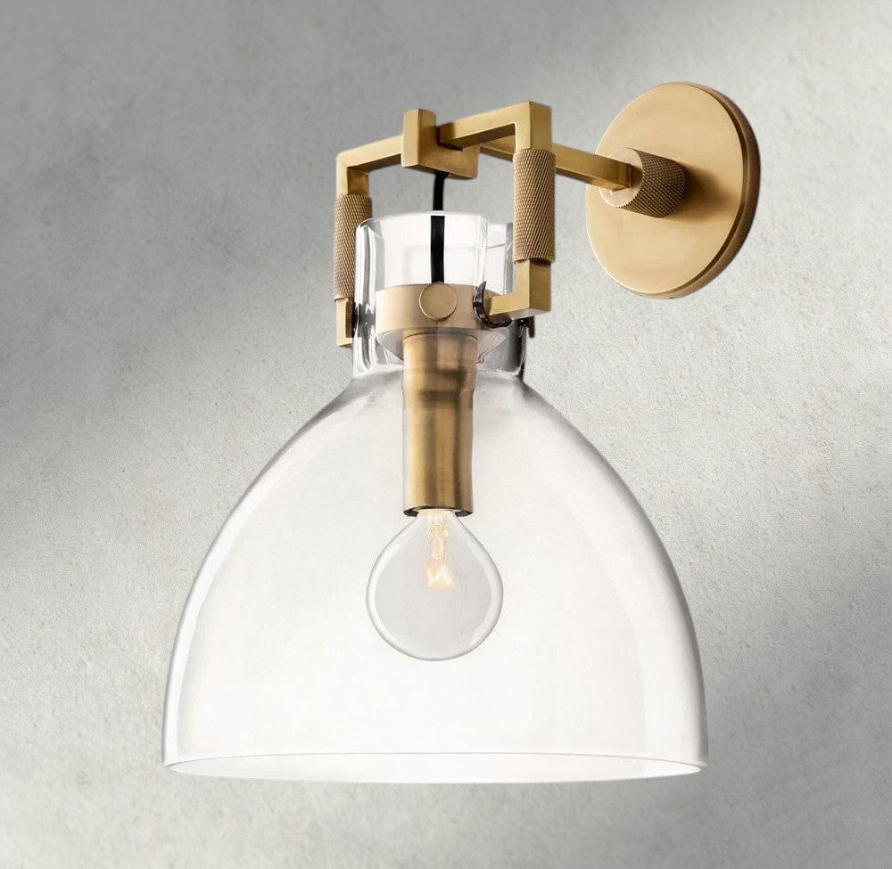 MACHINIST GLASS CLOCHE SCONCE 8", 10"-wall sconce-Manorlights