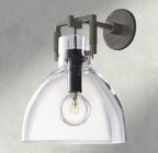 MACHINIST GLASS CLOCHE SCONCE 8", 10"-wall sconce-Manorlights