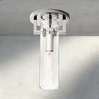 MACHINIST GLASS CYLINDER FLUSHMOUNT-Flush Mount-Manorlights