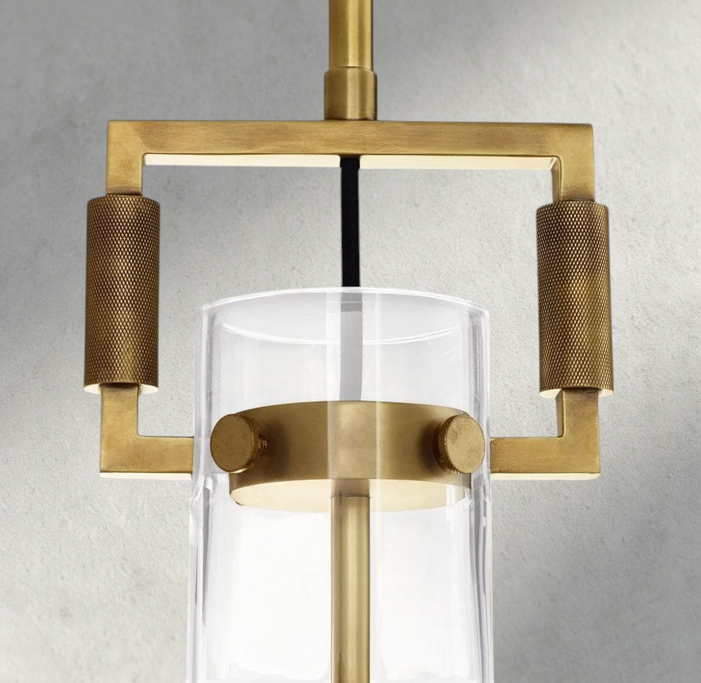 Machinist Glass Cylinder Pendant 12", 22"-pendant light-Manorlights