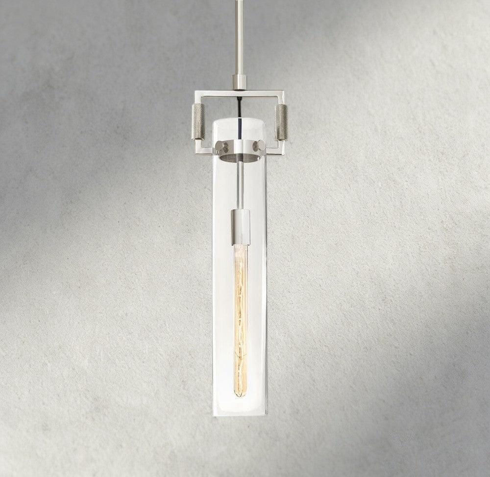 Machinist Glass Cylinder Pendant 12", 22"-pendant light-Manorlights
