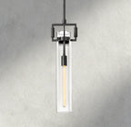 Machinist Glass Cylinder Pendant 12", 22"-pendant light-Manorlights