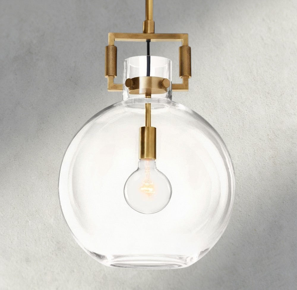 MACHINIST GLASS GLOBE PENDANT 10", 14", 18"-pendant light-Manorlights