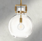 MACHINIST GLASS GLOBE PENDANT 10", 14", 18"-pendant light-Manorlights