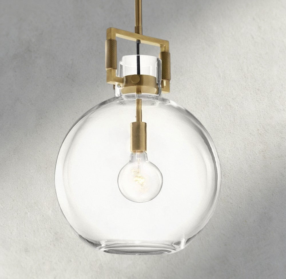 MACHINIST GLASS GLOBE PENDANT 10", 14", 18"-pendant light-Manorlights