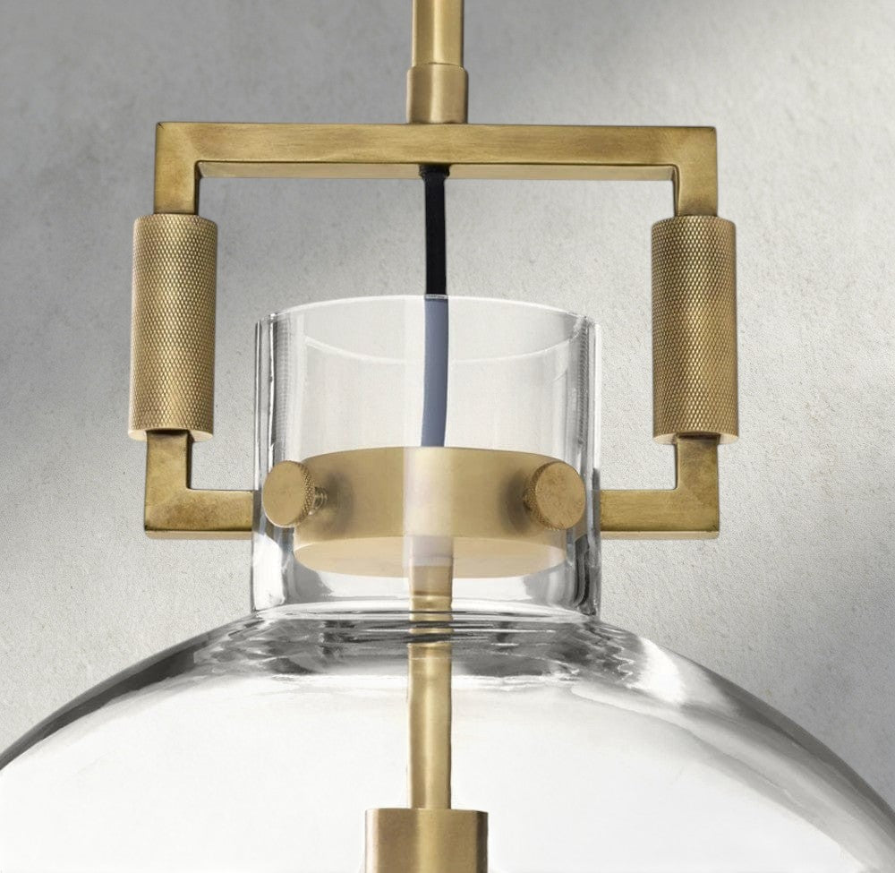 MACHINIST GLASS GLOBE PENDANT 10", 14", 18"-pendant light-Manorlights