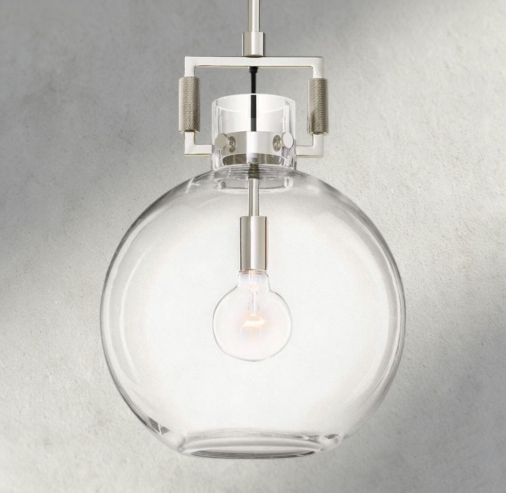 MACHINIST GLASS GLOBE PENDANT 10", 14", 18"-pendant light-Manorlights