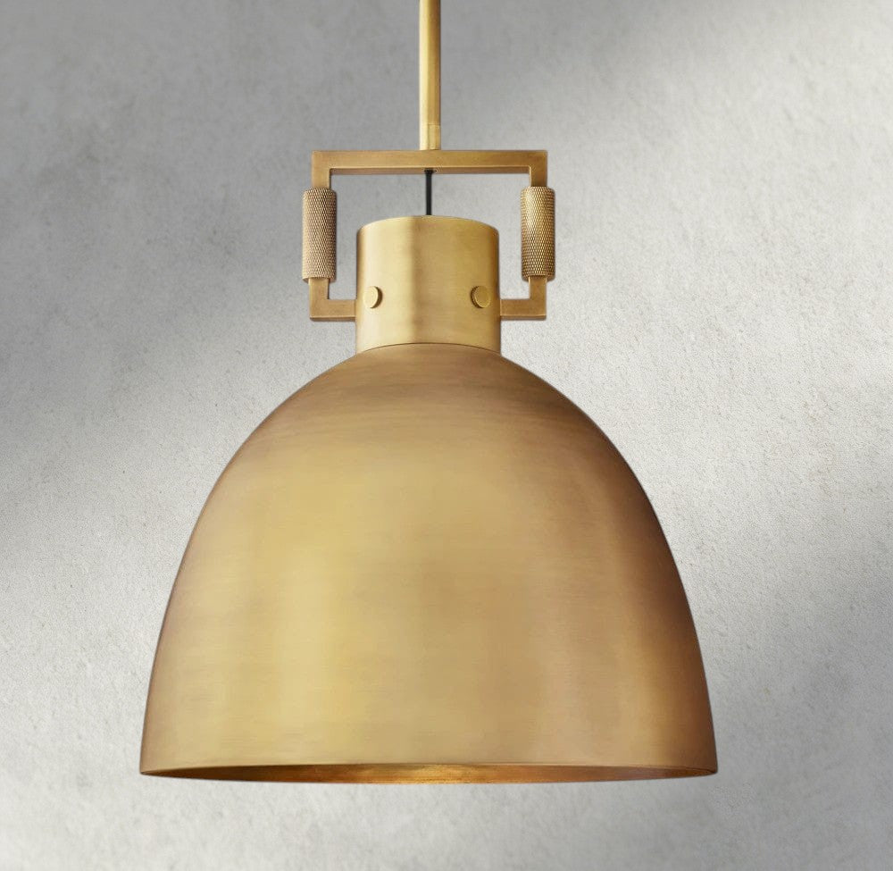 MACHINIST METAL CLOCHE PENDANT 10", 14", 18"-pendant light-Manorlights