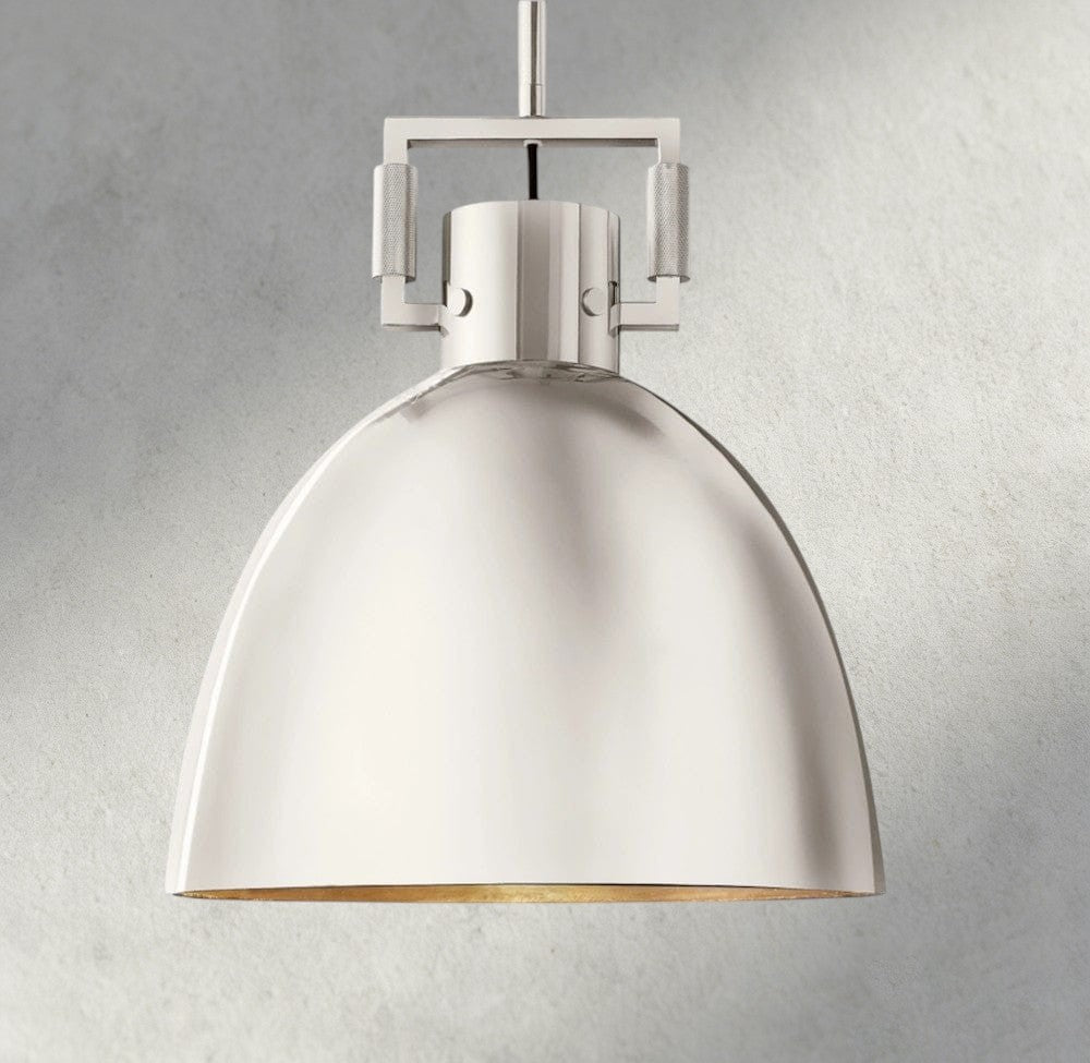 MACHINIST METAL CLOCHE PENDANT 10", 14", 18"-pendant light-Manorlights