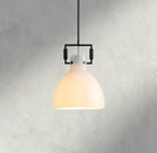 MACHINIST MILK GLASS CLOCHE PENDANT 10", 14", 18"-pendant light-Manorlights