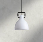 MACHINIST MILK GLASS CLOCHE PENDANT 10", 14", 18"-pendant light-Manorlights