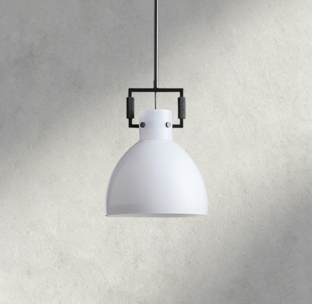MACHINIST MILK GLASS CLOCHE PENDANT 10", 14", 18"-pendant light-Manorlights