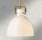 MACHINIST MILK GLASS CLOCHE PENDANT 10", 14", 18"-pendant light-Manorlights