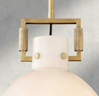 MACHINIST MILK GLASS CLOCHE PENDANT 10", 14", 18"-pendant light-Manorlights