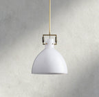 MACHINIST MILK GLASS CLOCHE PENDANT 10", 14", 18"-pendant light-Manorlights