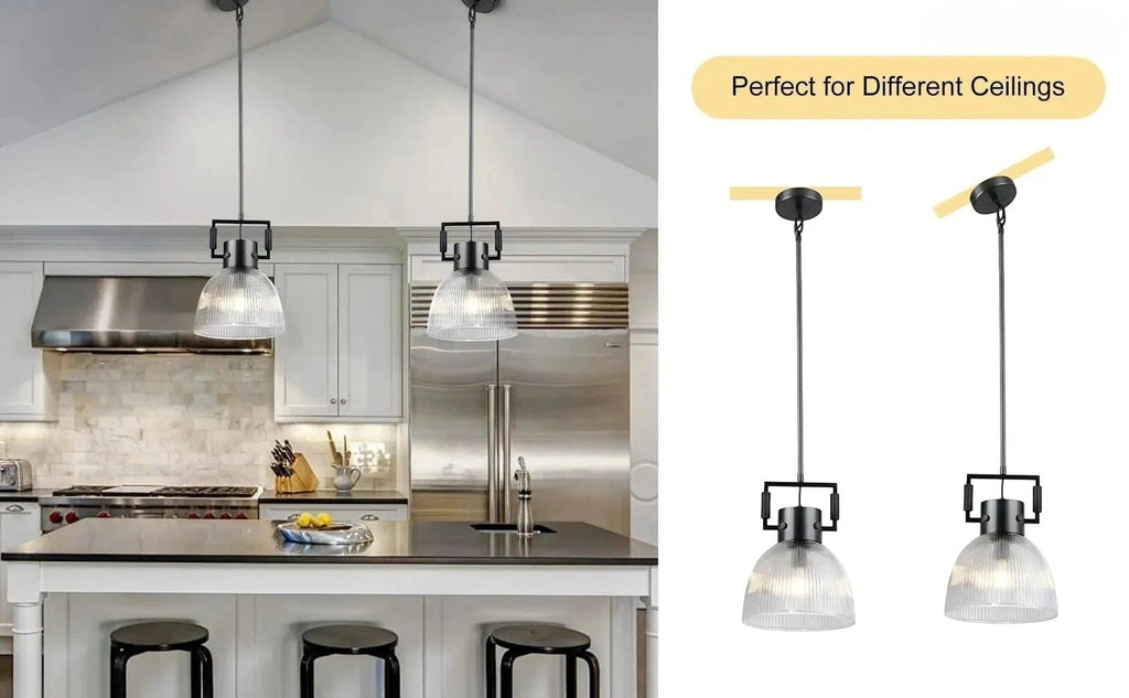 MACHINIST PRISMATIC CLOCHE PENDANT 10", 14", 18"-pendant light-Manorlights