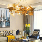 Maple Leaf Branch Chandelier-Manorlights