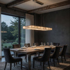 Owens Alabaster Linear Chandelier 39" by Manor Lights