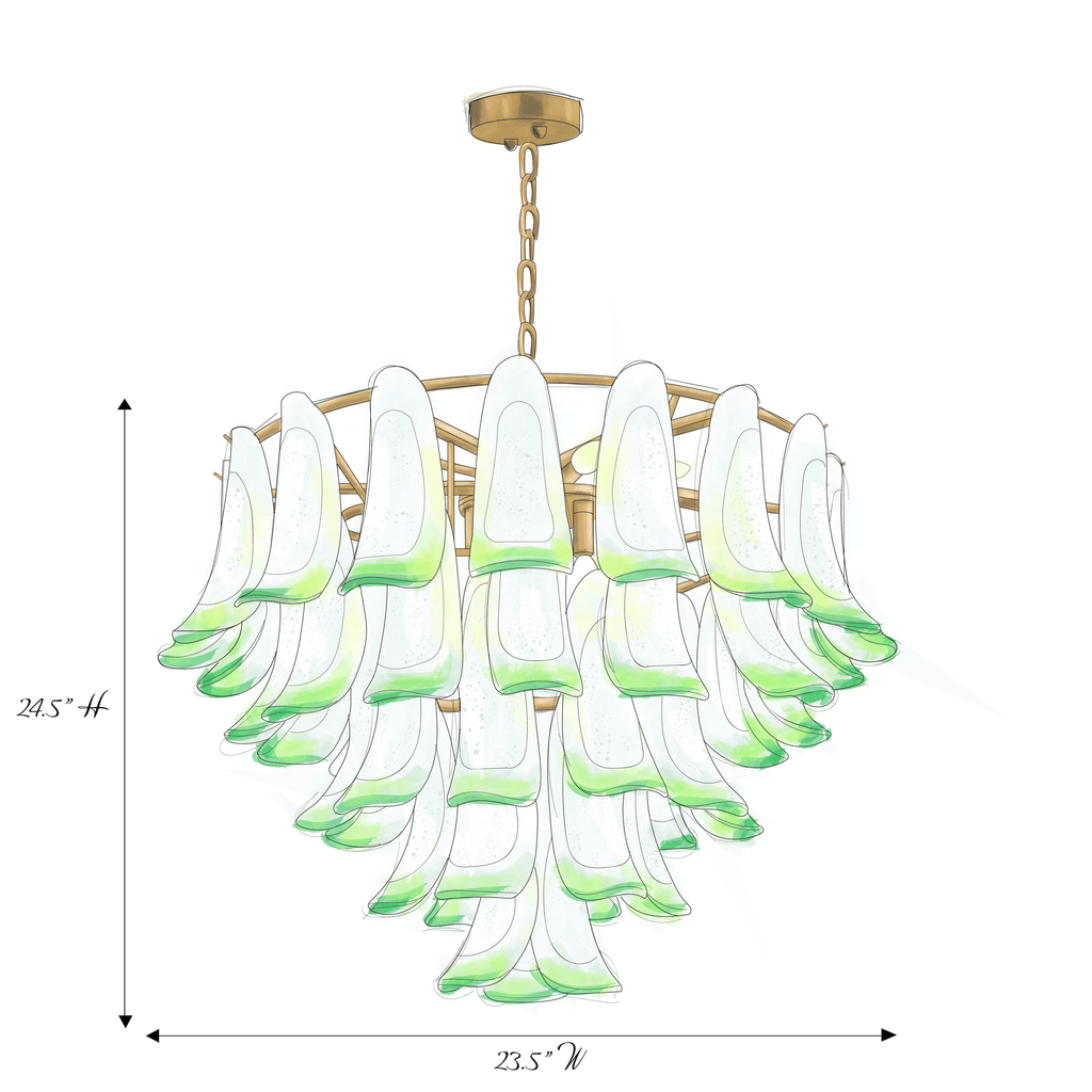 Marielle Mid Century Petal Chandelier - Manorlights
